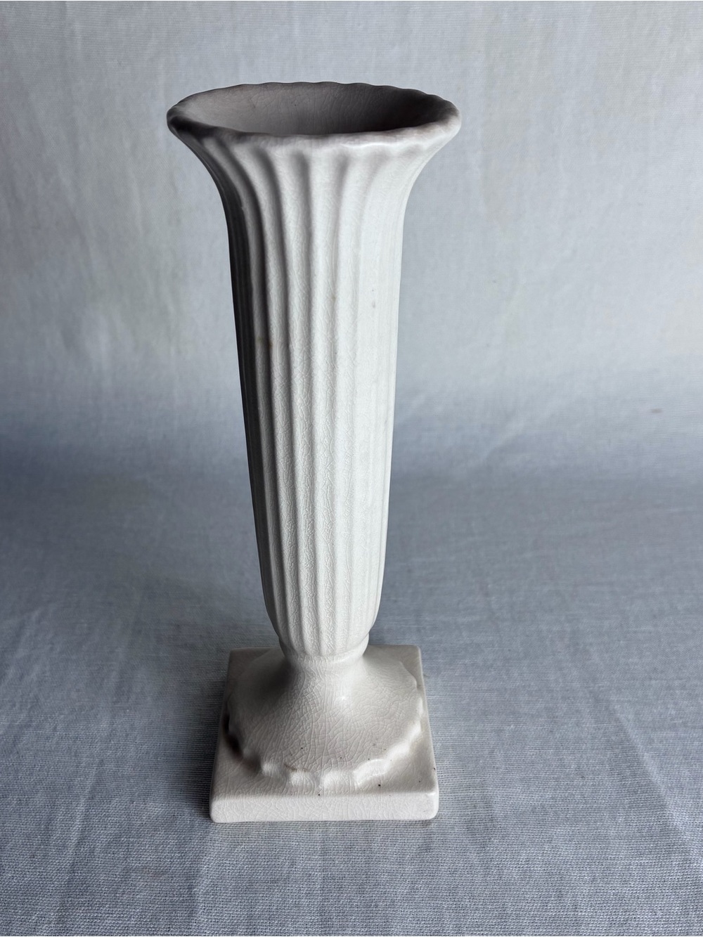 Vintage Parma by AAI Japan White Ceramic Column Bud Vase